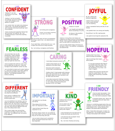 printable positive affirmation stickers for kids