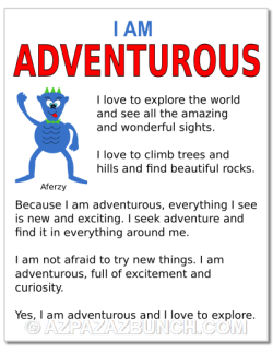 I am adventurous posters and stickers for children who love adventure