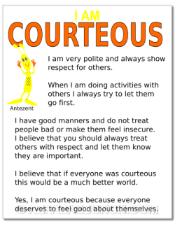 I am courteous printable stickers and poster