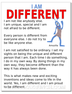 I am different do something different and stand out in crowd