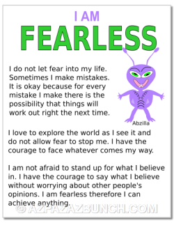 I am fearless be fear free printable