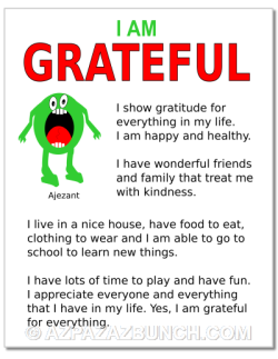I am grateful, things to be grateful for poster