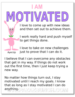 I am motivated poster, get a little motivation boost