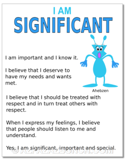 I am significant, positive affirmations for kids poster
