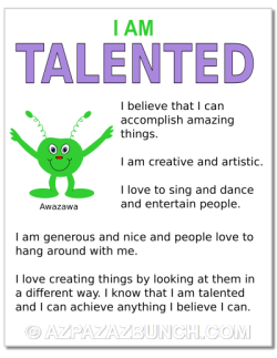 I am talented kids poster