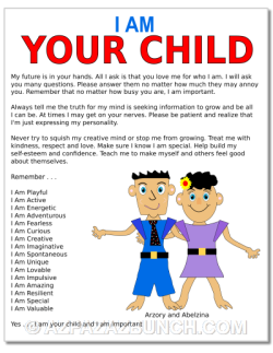 I am your child sticker and poster