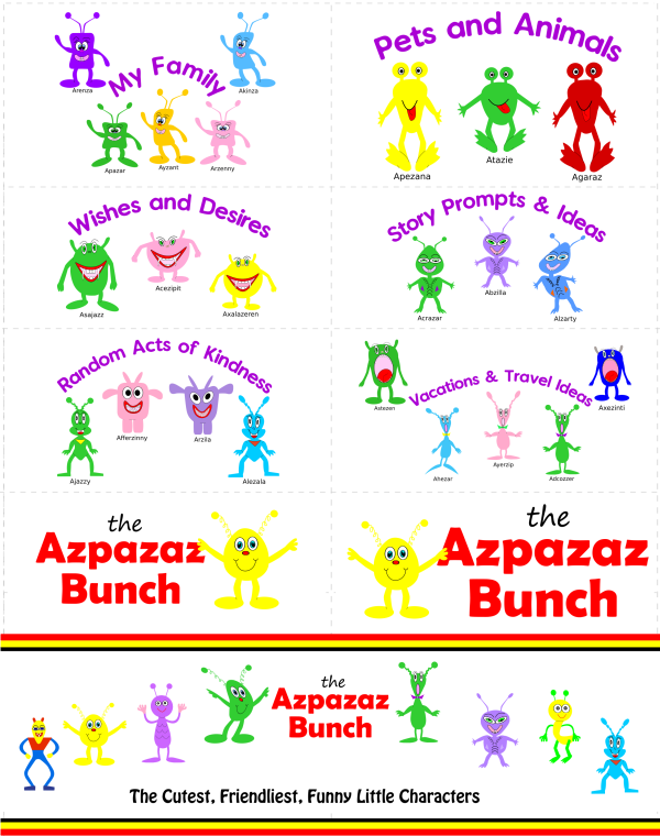 azpazaz bunch character stickers