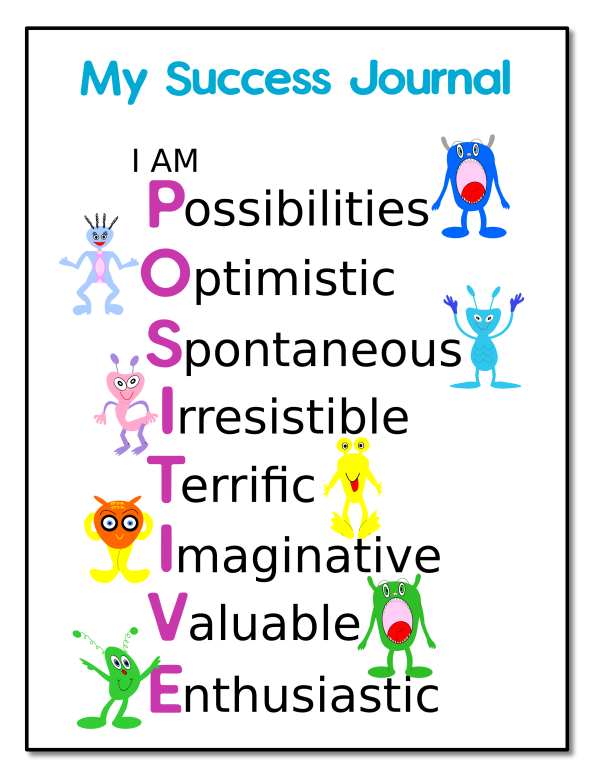 I am positive children's printable journal pages