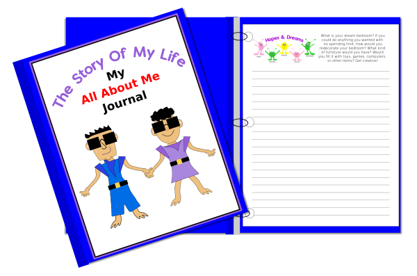 kids journal, let your child write their own success stories plus cute stickers