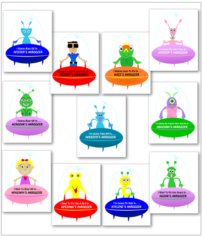 printable flying machines stickers for kids