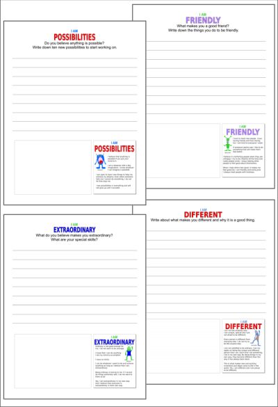 possibilities, friendly, extraordinary, different printable journal pages