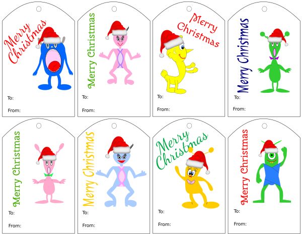 printable Christmas present tags