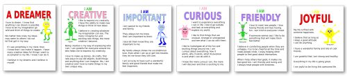 Fun colorful printable positive posters for kids